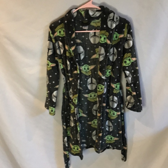 StarWars the Mandalorian Grogu Baby Yoda unisex kids plush soft robe size 8/10 - Picture 4 of 13